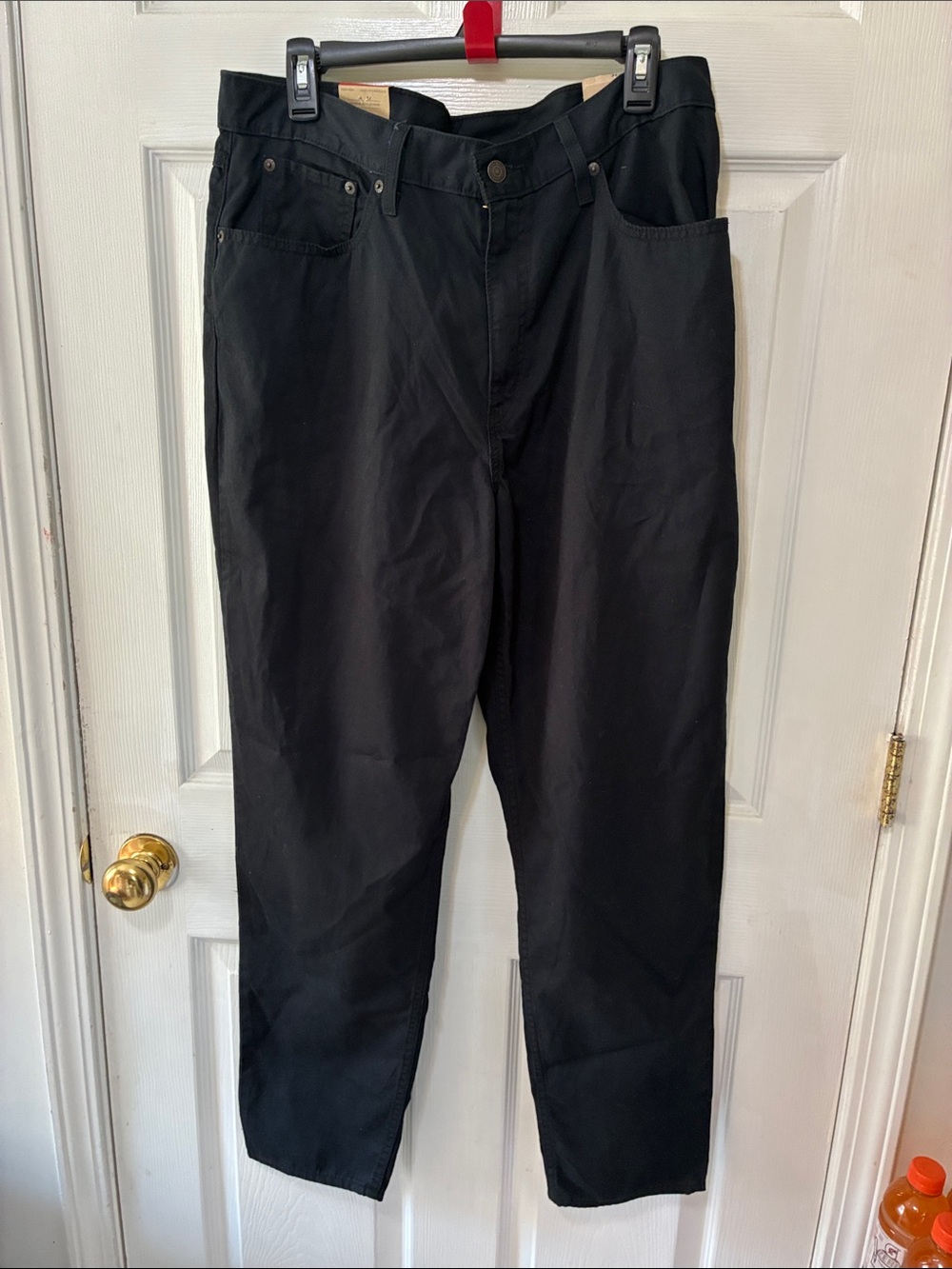 Levi's Women’s Straight Black Jeans - High-Waisted Mom Soft Pants Five-Pocket